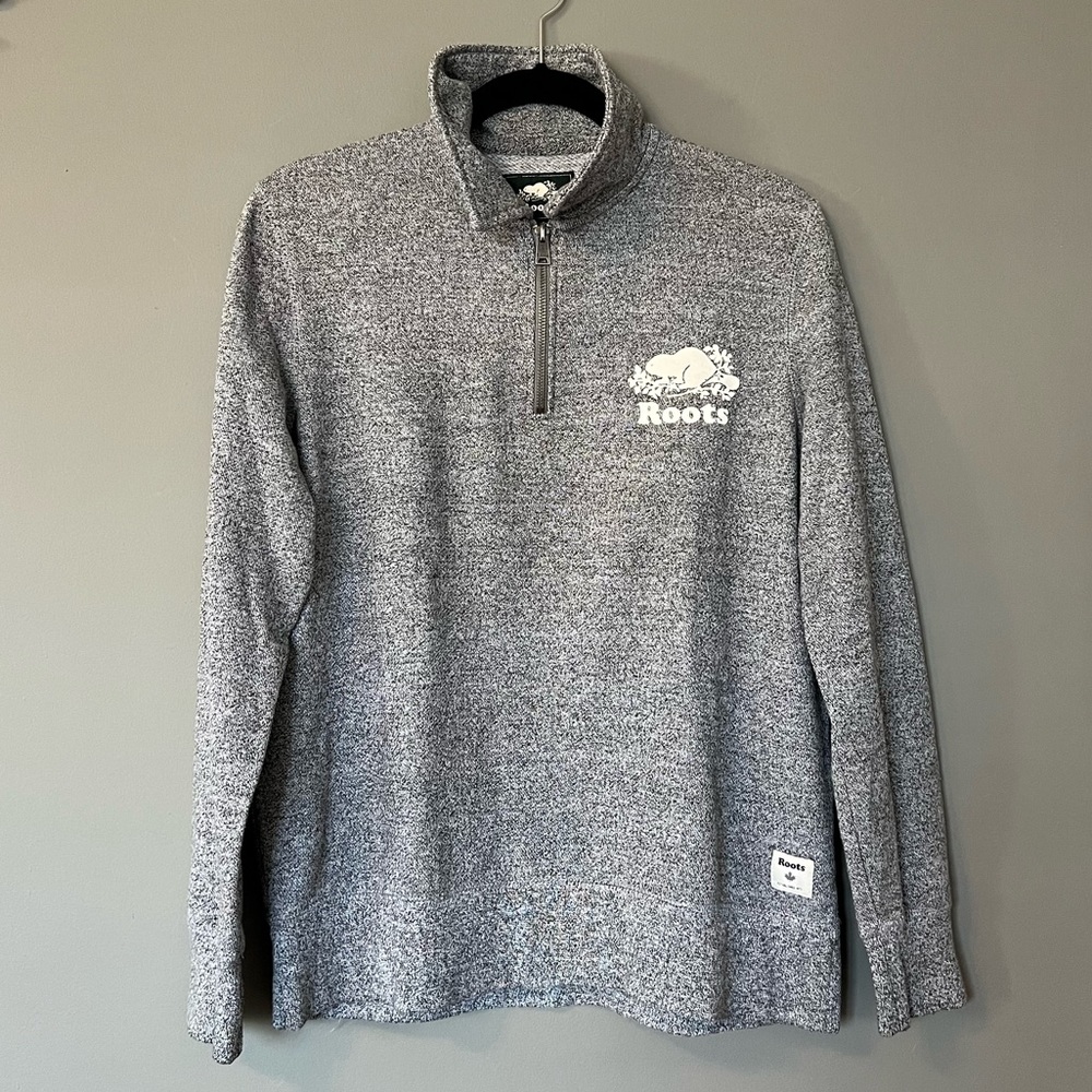 Roots Salt & Pepper Polo Sweatshirt - Size Large